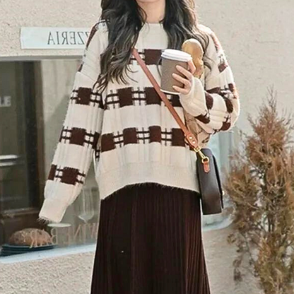 Kronid - Veelzijdige geruite trui voor dames