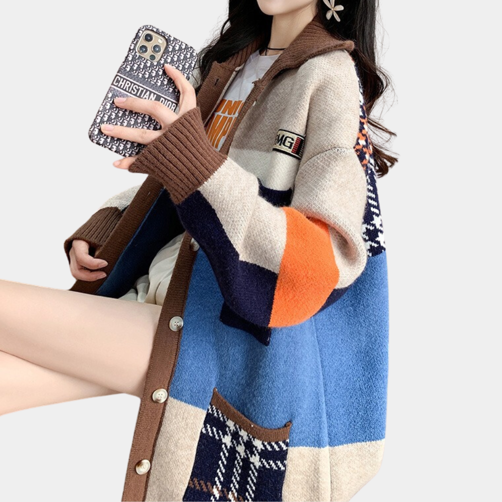 Edwina - Comfortabele oversized jas voor dames