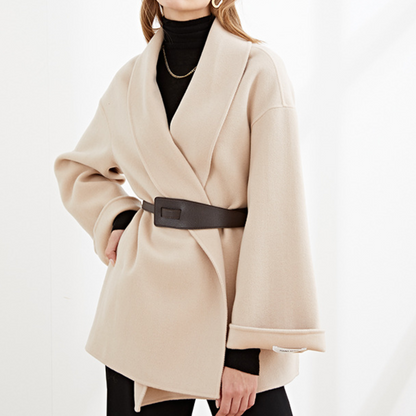 Aviva - Elegante Geknoopte Damesjas voor de Winter