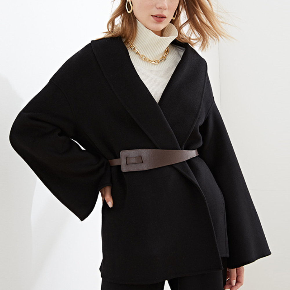 Aviva - Elegante Geknoopte Damesjas voor de Winter