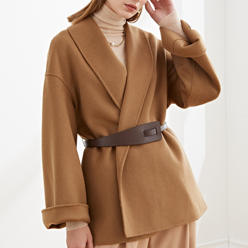 Aviva - Elegante Geknoopte Damesjas voor de Winter