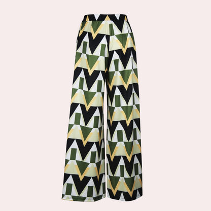 Fisseha - Elegante dames wijde broek met hoge taille