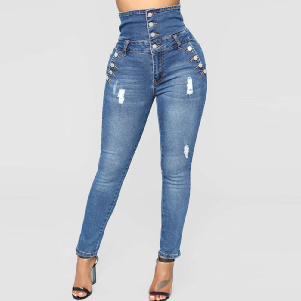 Nola - Elegante Hoge Taille Skinny Broek voor Vrouwen