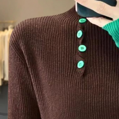 Rhea - Stijlvolle Damestrui met Hoge Kraag