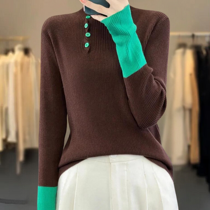 Rhea - Stijlvolle Damestrui met Hoge Kraag