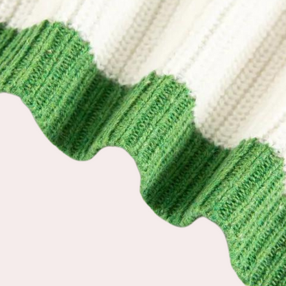 Damianos - Trendy gebreid vest met kleurblok voor heren