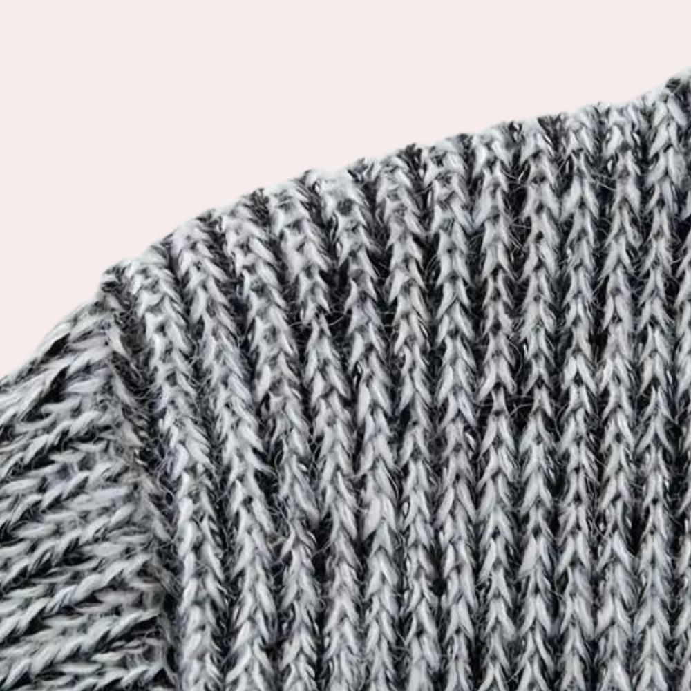 Fanis - Gebreid herenvest met capuchon