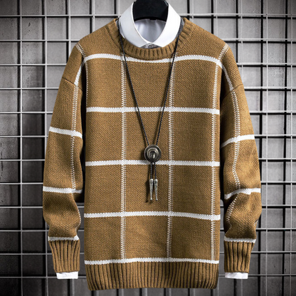 Marinos - Trendy geruite coltrui voor mannen