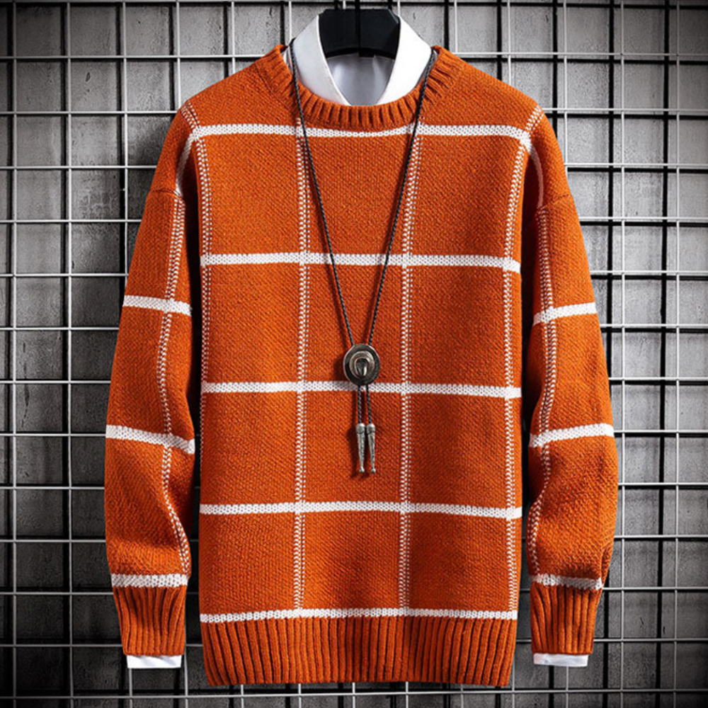 Marinos - Trendy geruite coltrui voor mannen