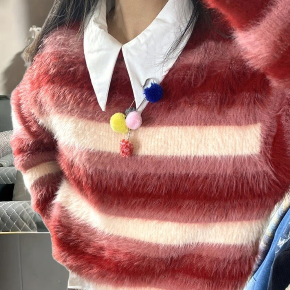 Idonia - Modieuze Sweater met Lage Schouderlijn voor dames