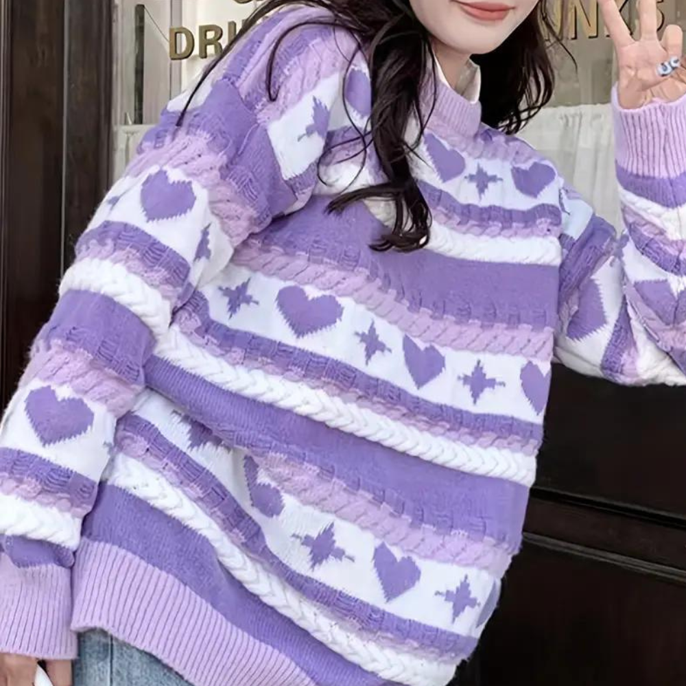 Rudella - Warme Damestrui met druppelschouder