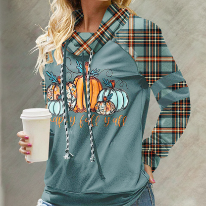 Delia - Stijlvolle Geruite Hoodie voor Dames