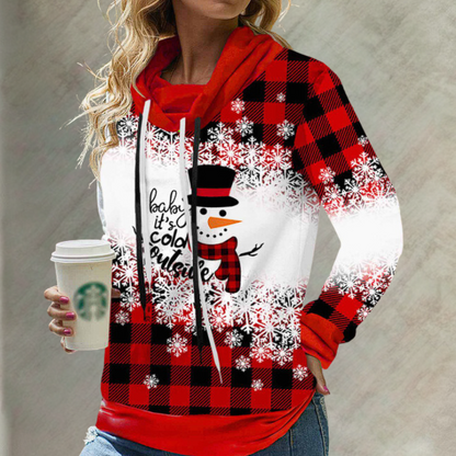 Delia - Stijlvolle Geruite Hoodie voor Dames