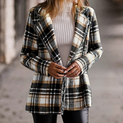 Kaia - Casual Geruite Jas voor dames