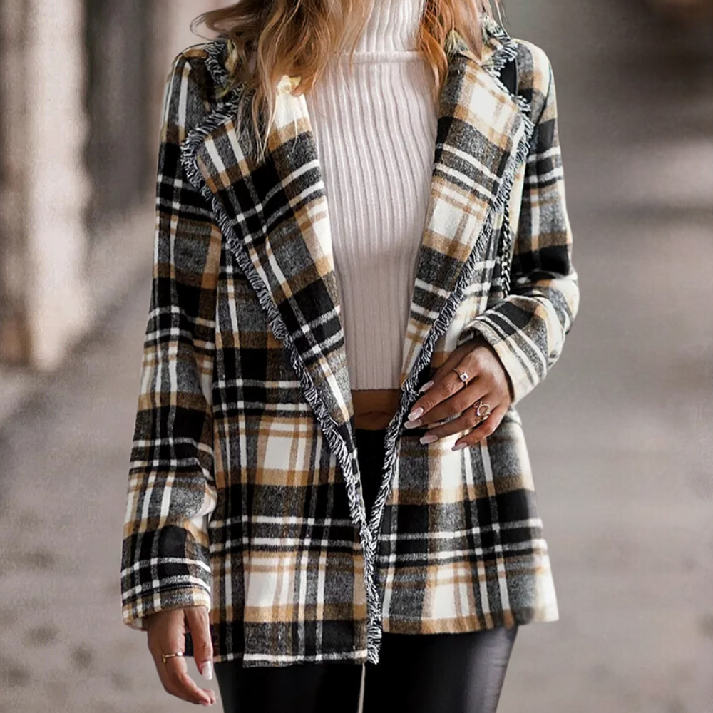 Kaia - Casual Geruite Jas voor dames