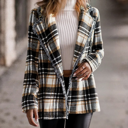 Kaia - Casual Geruite Jas voor dames