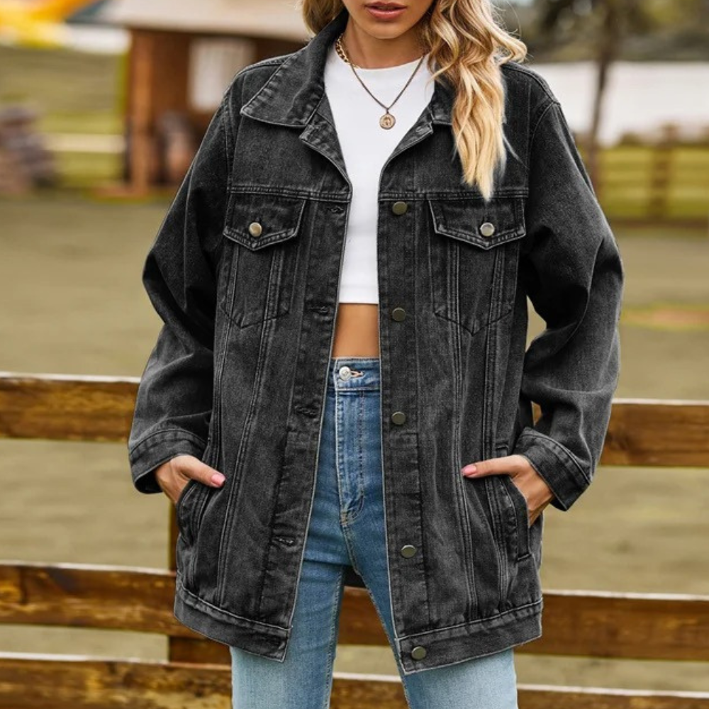 Elizabeth - Dames Klassieke Denim Winterjas