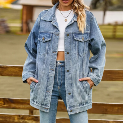 Elizabeth - Dames Klassieke Denim Winterjas