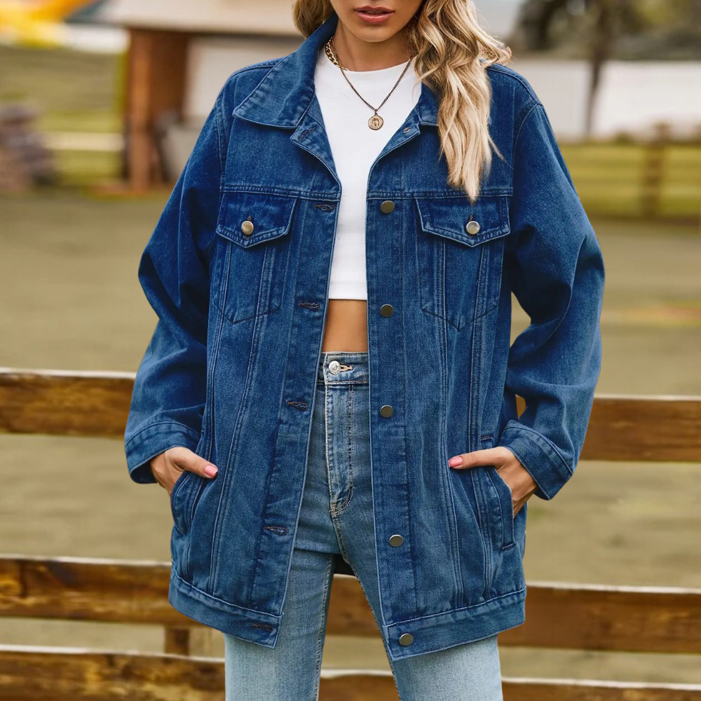 Elizabeth - Dames Klassieke Denim Winterjas