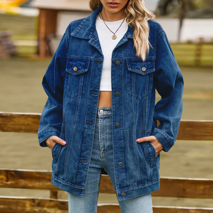 Elizabeth - Dames Klassieke Denim Winterjas