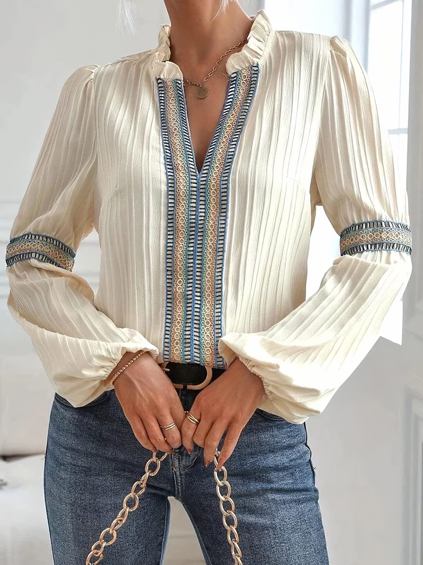 Maddy | boho blouse met gedetailleerde borduursels