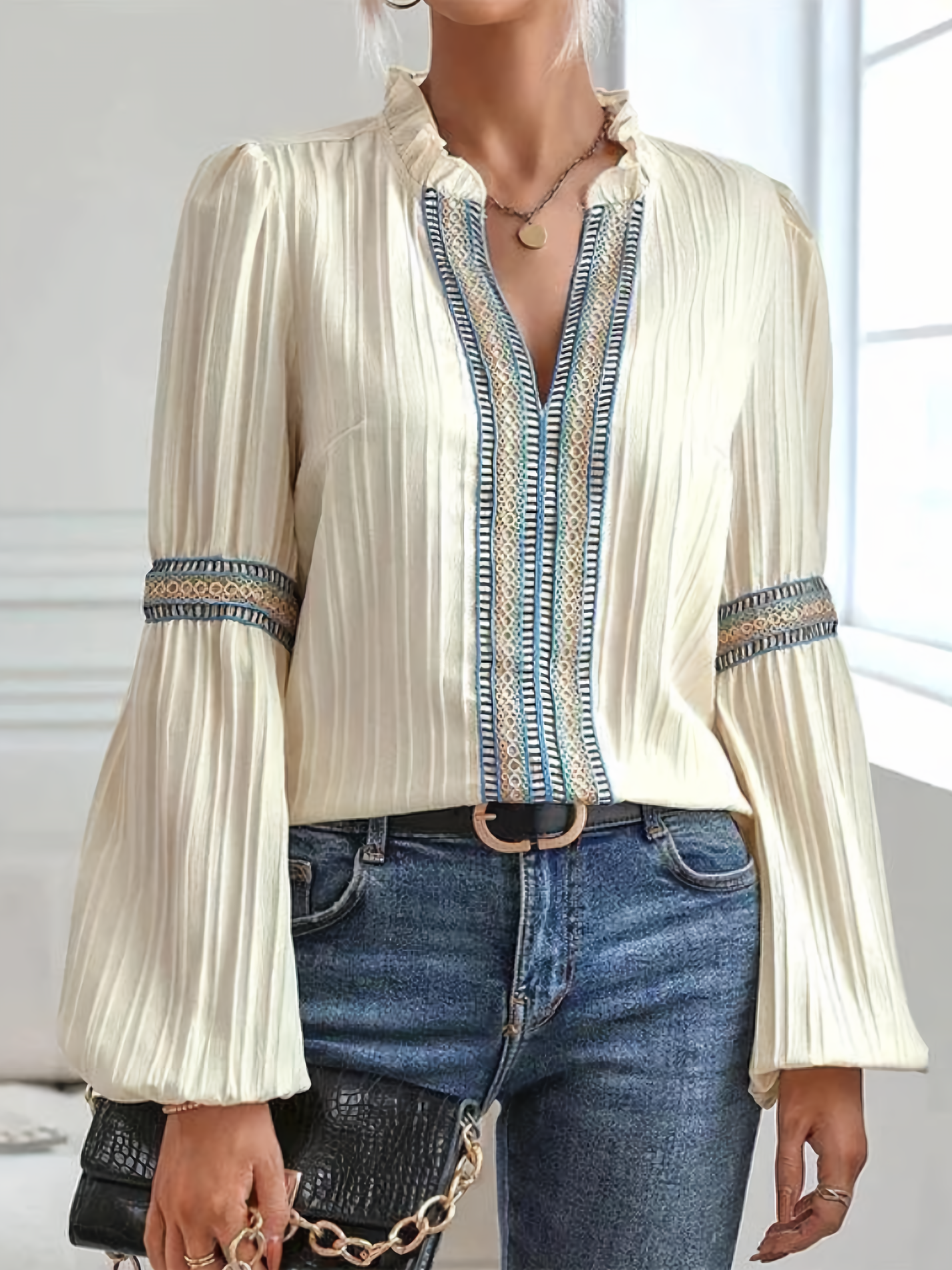 Maddy | boho blouse met gedetailleerde borduursels