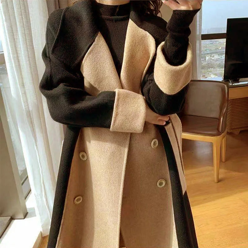 Susann - Wollen trenchcoat met vintagelook