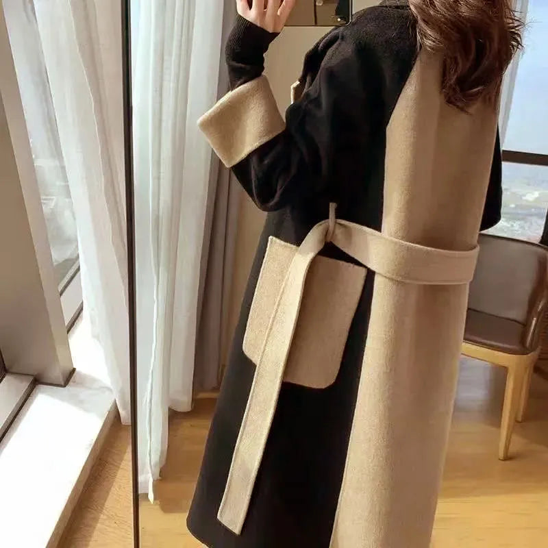 Susann - Wollen trenchcoat met vintagelook