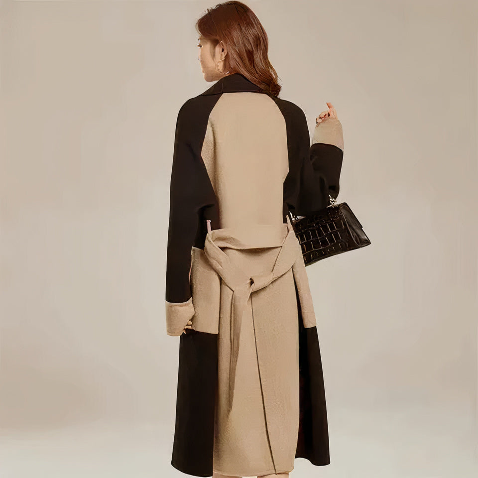 Susann - Wollen trenchcoat met vintagelook