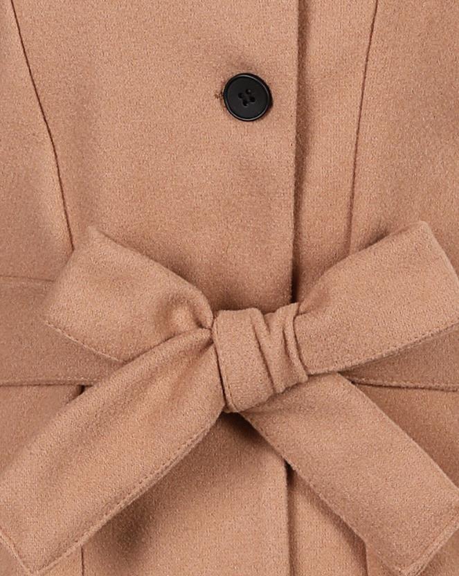 Margot - Lange Damesmantel Met Knopsluiting Voor En Ceintuur