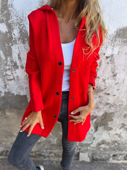 Autri Cardigan | Casual gebreid vest met knopen voor dames – lange pasvorm