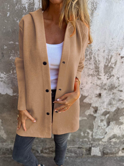 Autri Cardigan | Casual gebreid vest met knopen voor dames – lange pasvorm