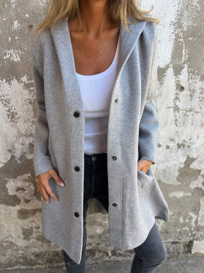 Autri Cardigan | Casual gebreid vest met knopen voor dames – lange pasvorm