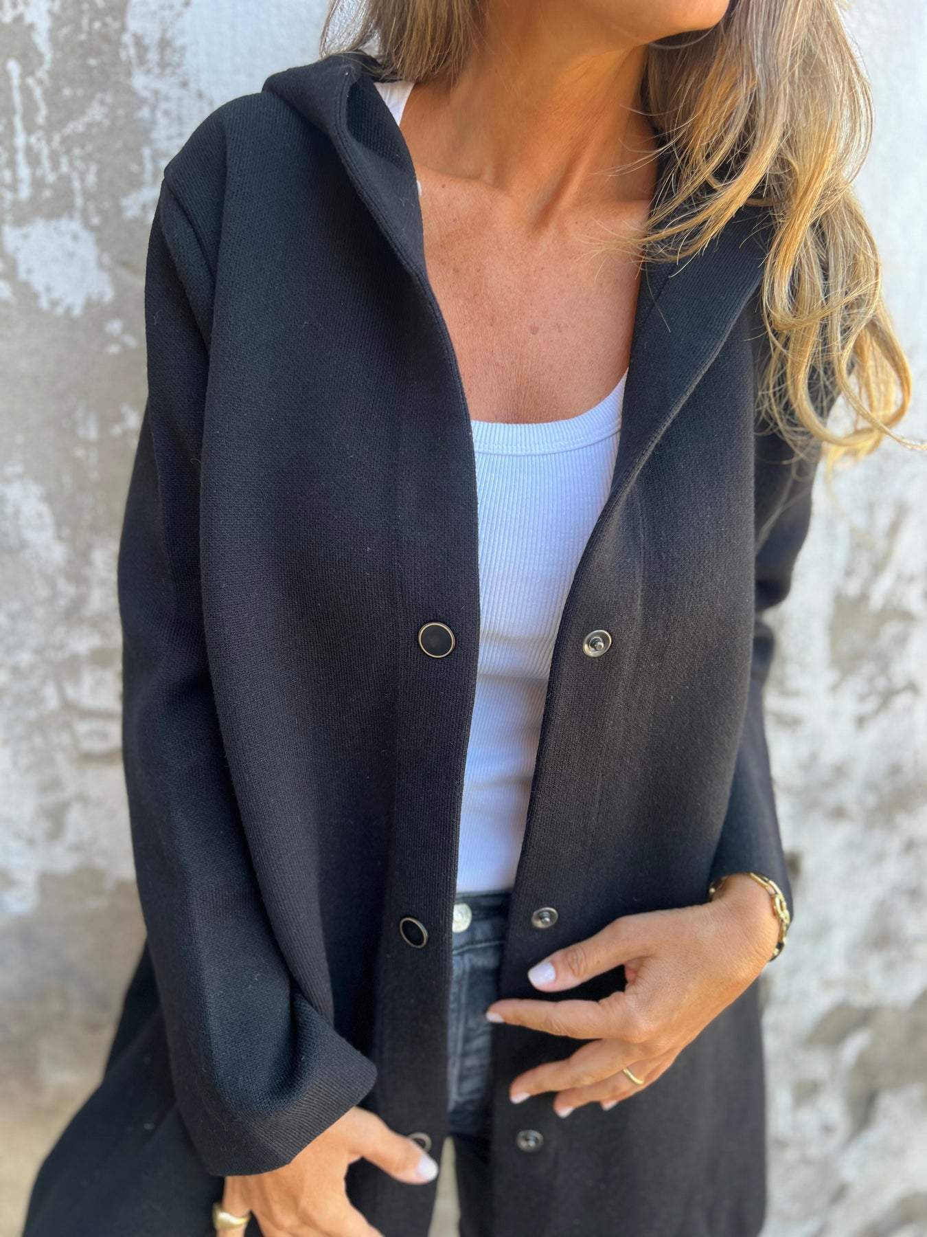 Autri Cardigan | Casual gebreid vest met knopen voor dames – lange pasvorm