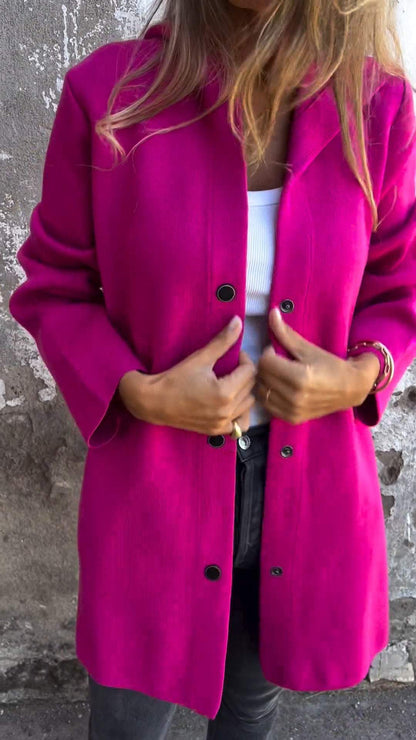Autri Cardigan | Casual gebreid vest met knopen voor dames – lange pasvorm