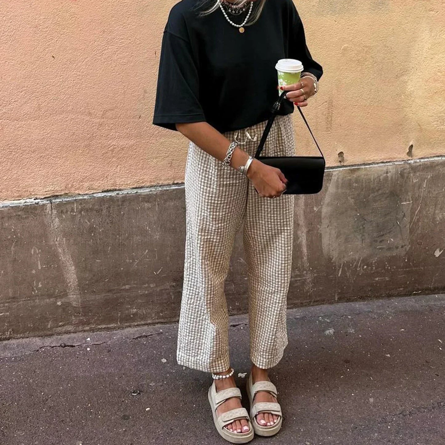 Alayna - Geruite broek