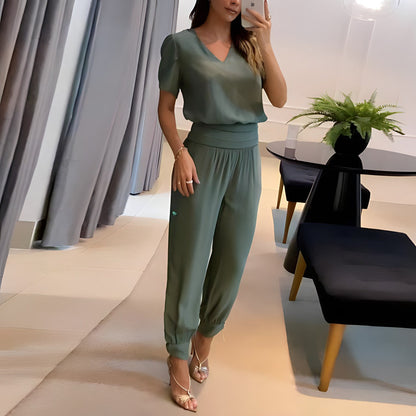 Mae - Trendy Blouse en Broek Set