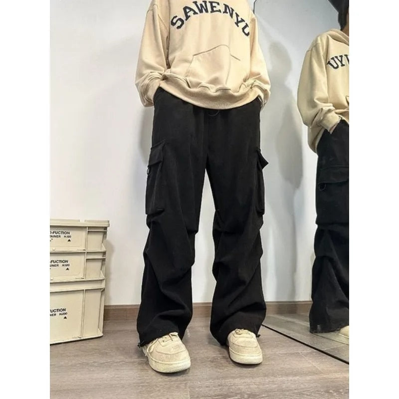 Alinah - Corduroy Cargo Broek in Harajuku Stijl