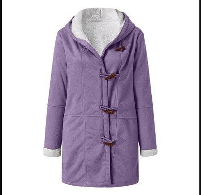 Isabella | Casual fleece gevoerde jas met capuchon