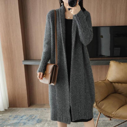 Anna Feld Cardigan | Elegant lang damesvest met kabelpatroon