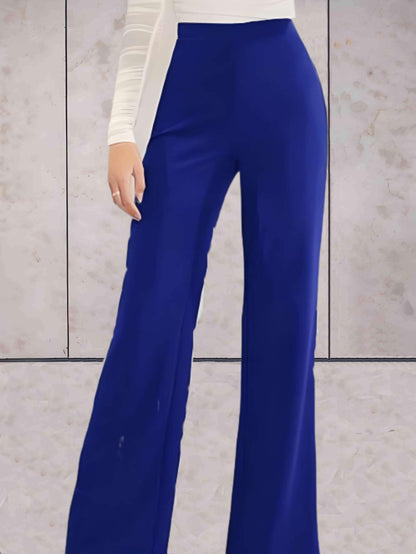 Chique en effen broeken met hoge taille voor dames