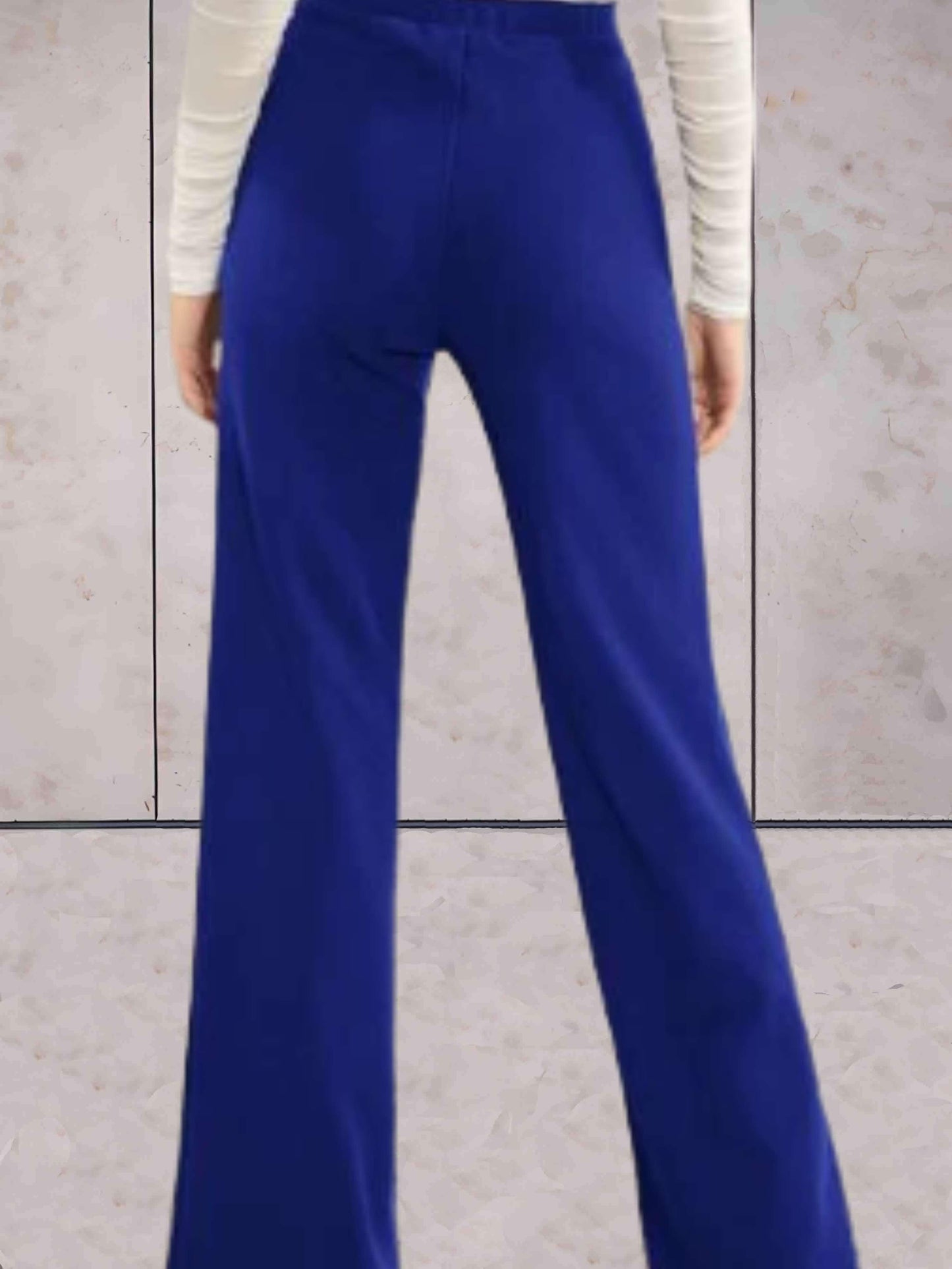 Chique en effen broeken met hoge taille voor dames