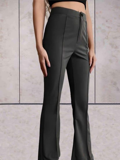 Verticale plooibroek met hoge taille voor dames