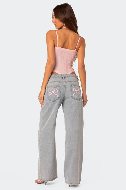 Jeans met borduursel - Marley