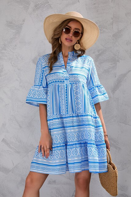 Farah - Elegante en Stijlvolle Zomerse Jurk voor Vrouwen