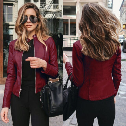 Nikki leren jas | Elegante leren look jas voor dames