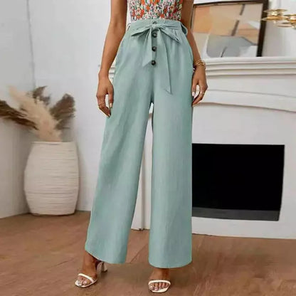 Effen broek met wijde pijpen voor dames