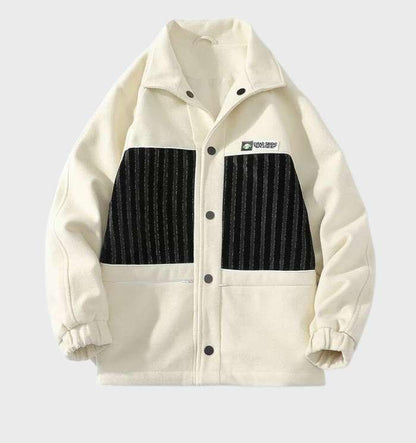 Ethan - Eenvoudig effen jasje met kousenband op de mouw en knoopsluiting