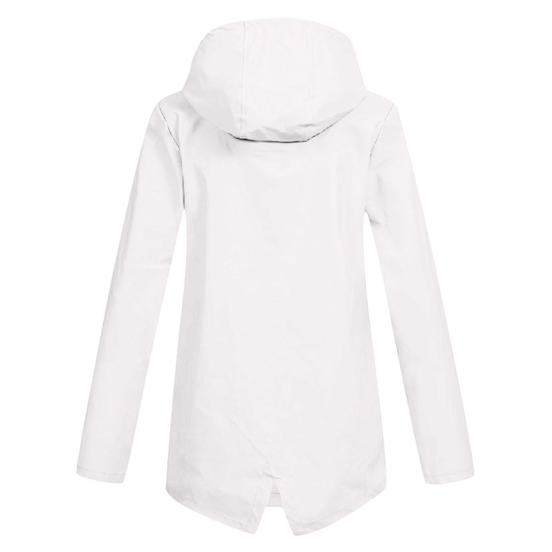 Lange regenjas met capuchon voor dames