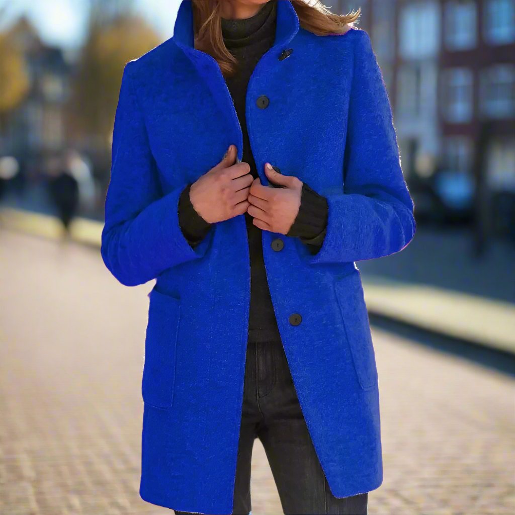 Weber Wollen Mantel | Elegante wollen jas voor dames met kraag